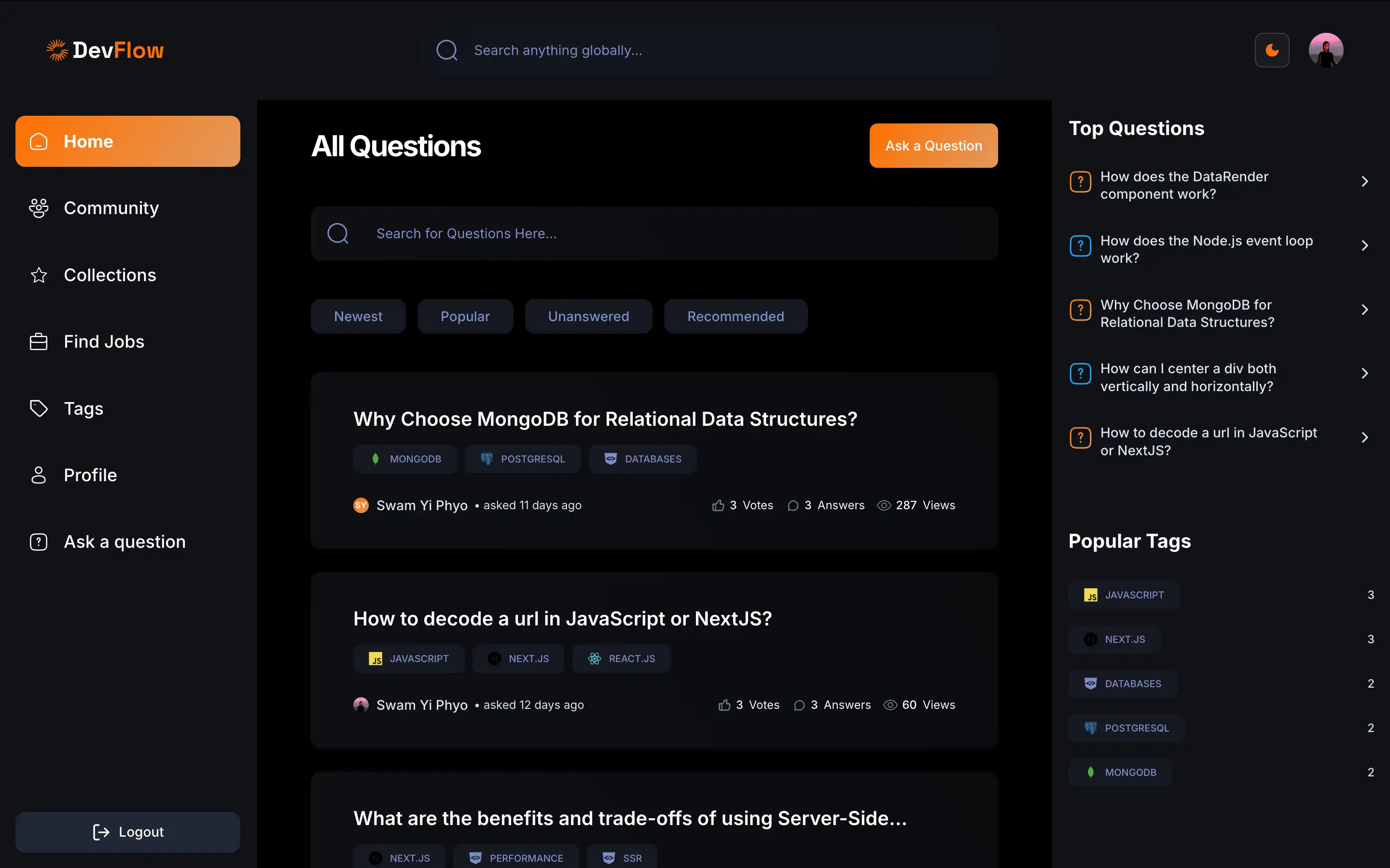 An image of the DevFlow project.